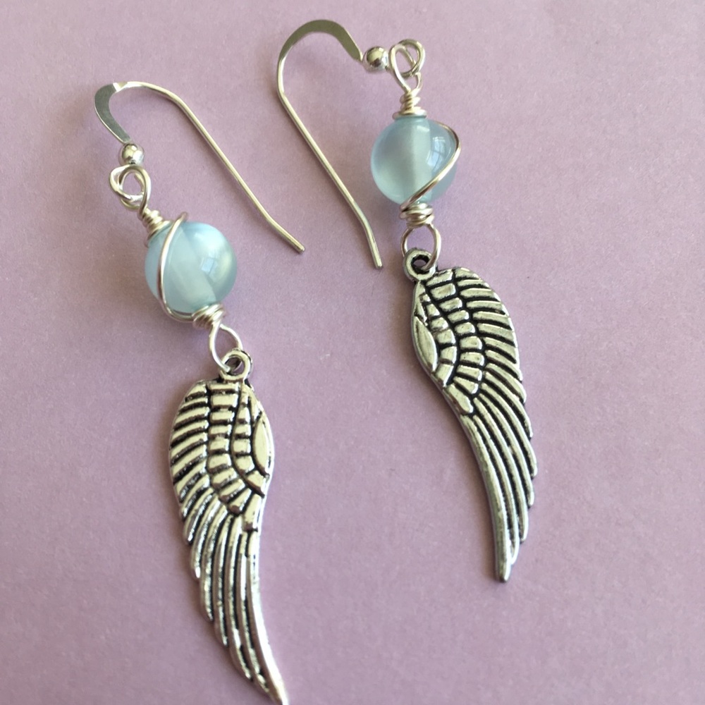 Beautiful Angel Wing Earrings - Picture 1 of 3